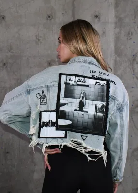 GOOD ON MY OWN Crop Denim Jacket