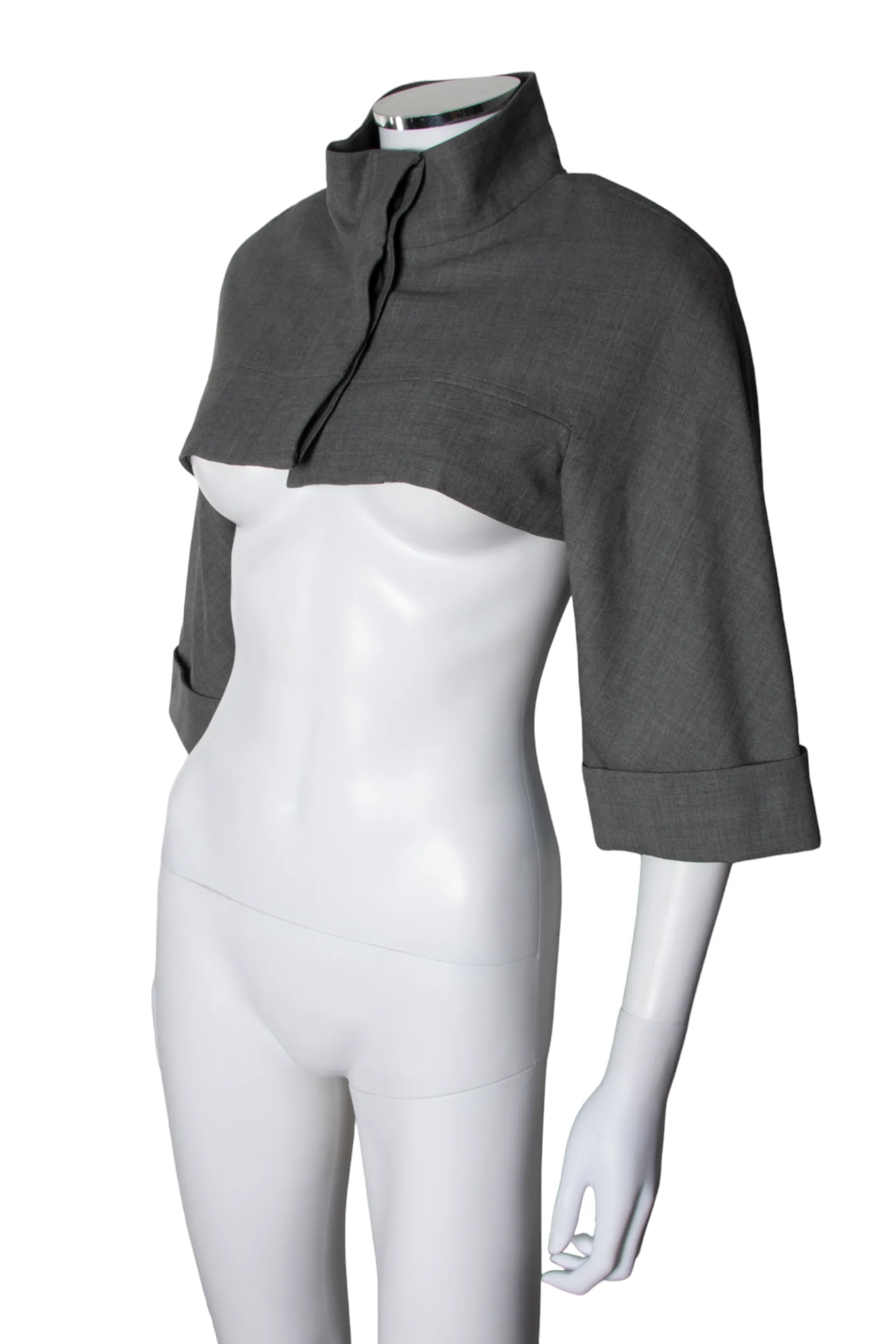 Grey Extra Cropped Jacket