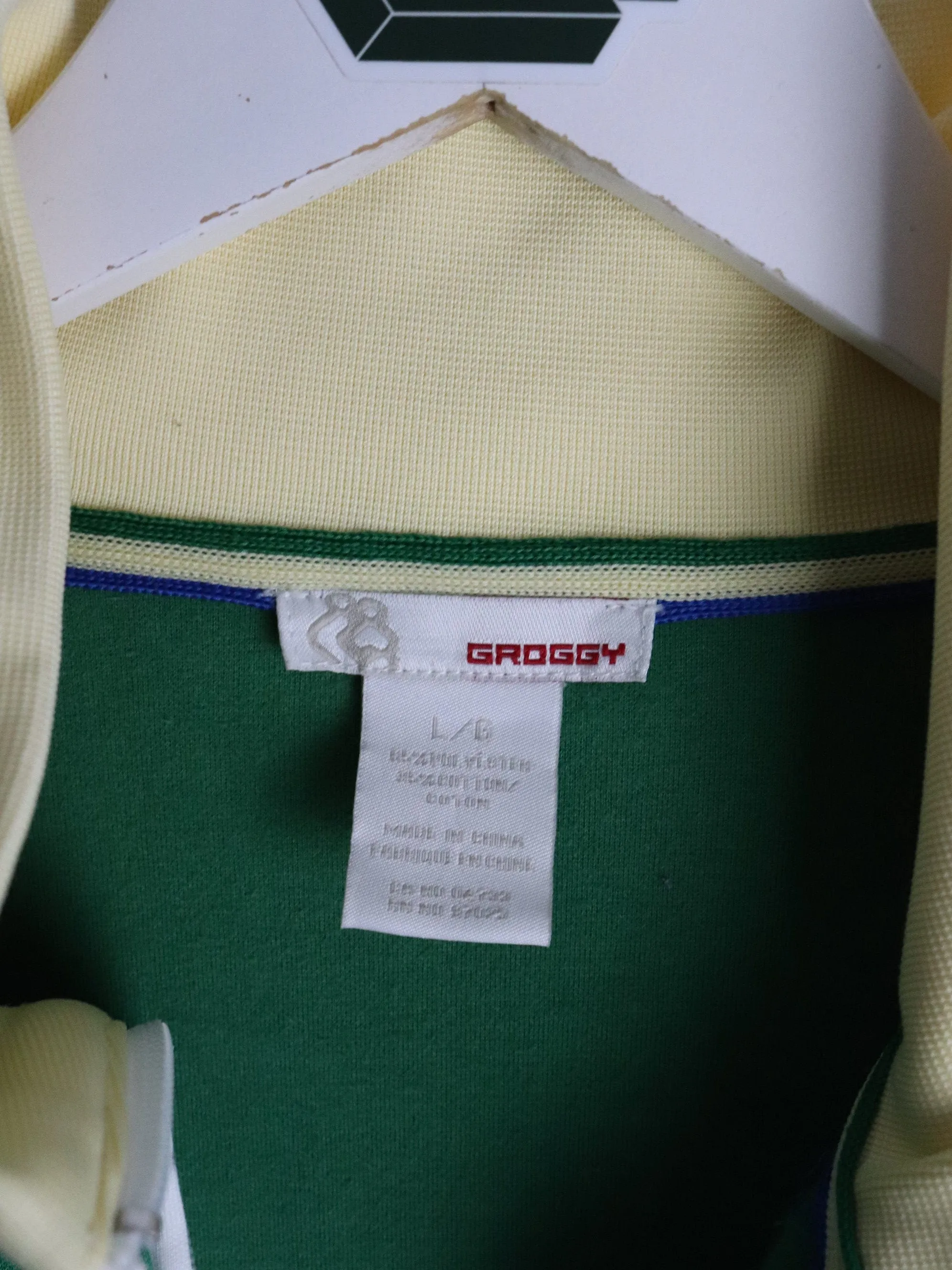 Groggy Track Jacket Mens Large White Athletic Y2K