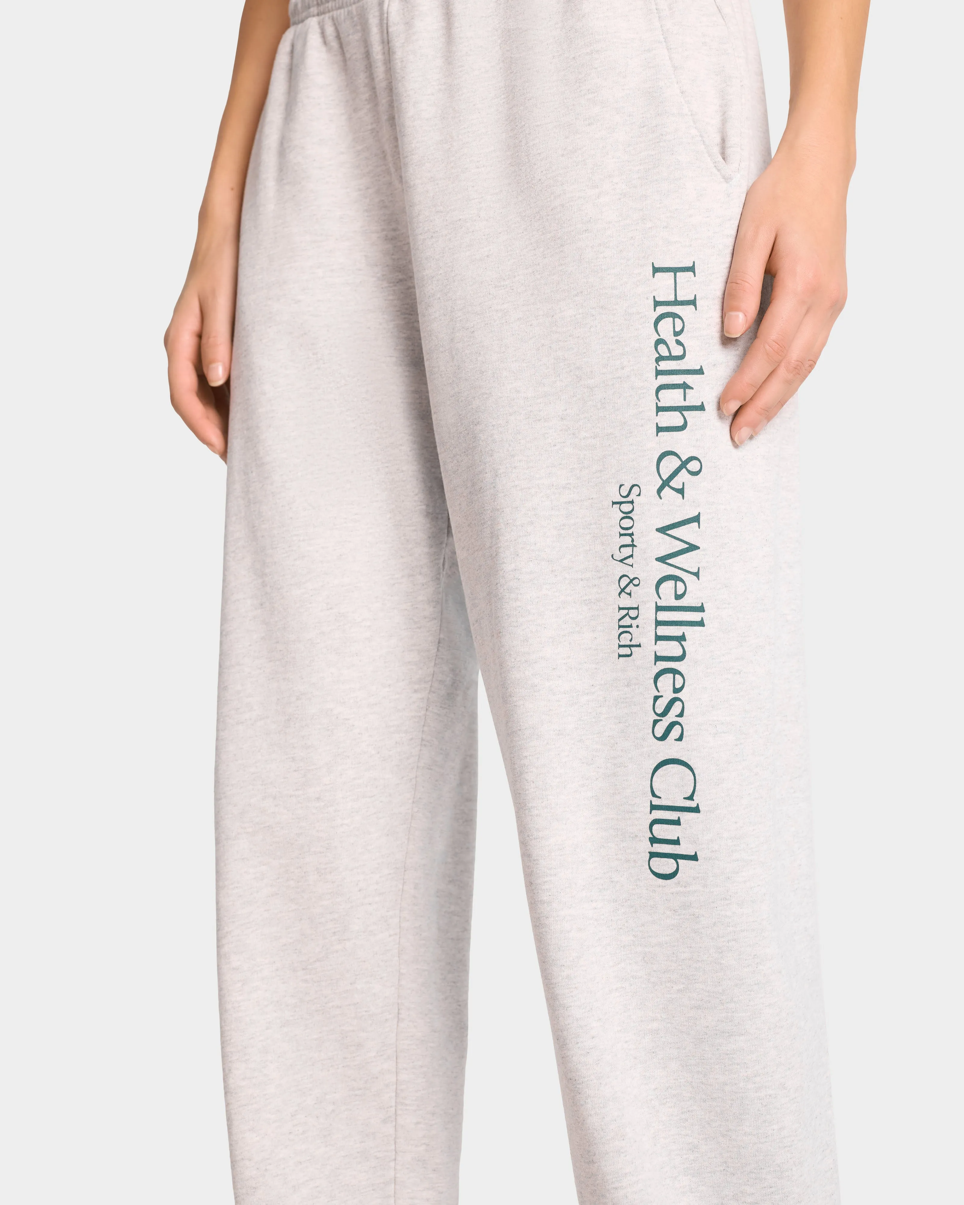 H&W Crest Sweatpant - Heather Gray/Alpine