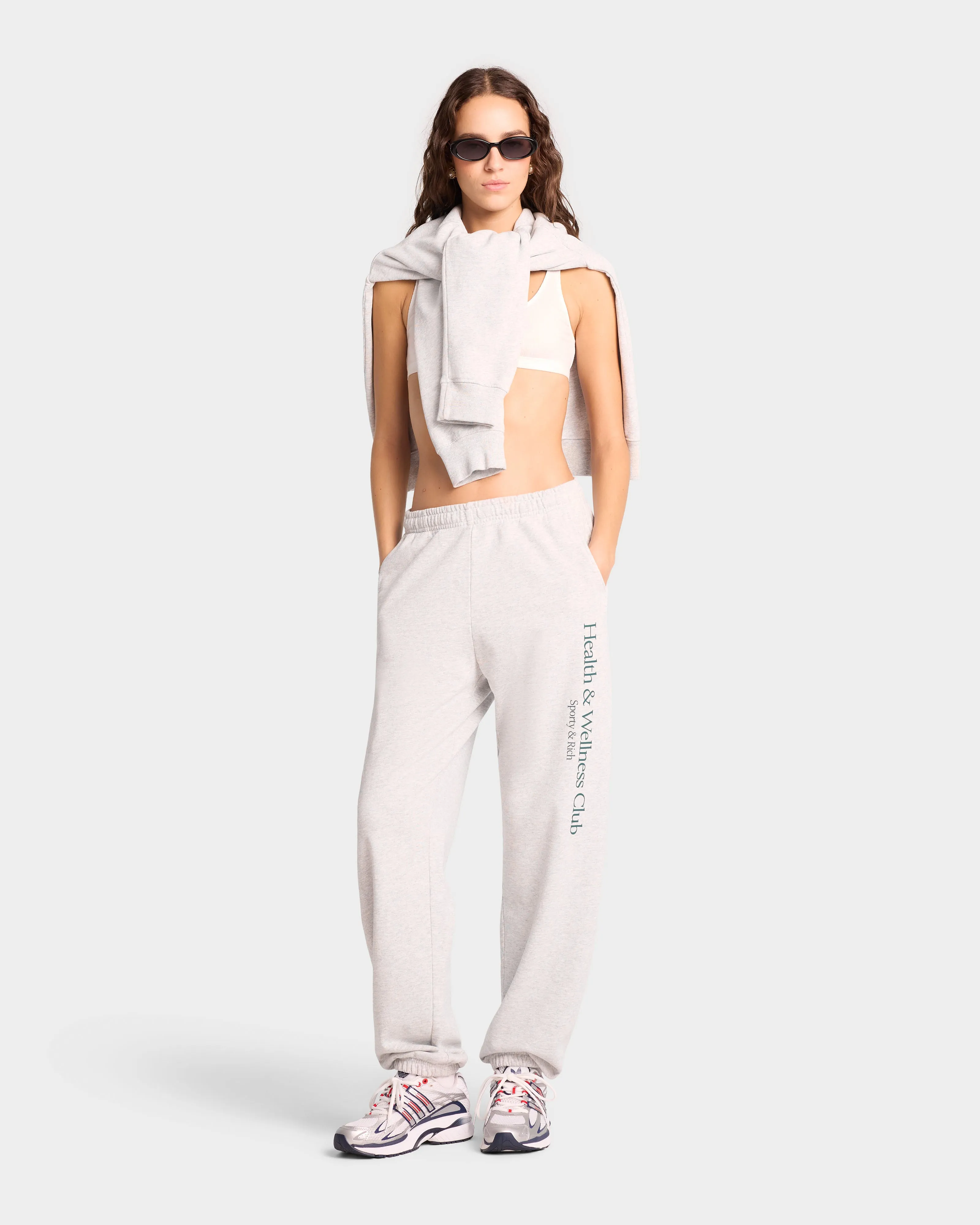 H&W Crest Sweatpant - Heather Gray/Alpine