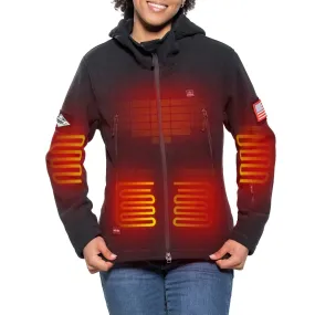 Heated Jacket Polar Fleece for Women, Heated Hoodie with 12V Battery Pack, Electric Heating Coat for Winter Outdoor