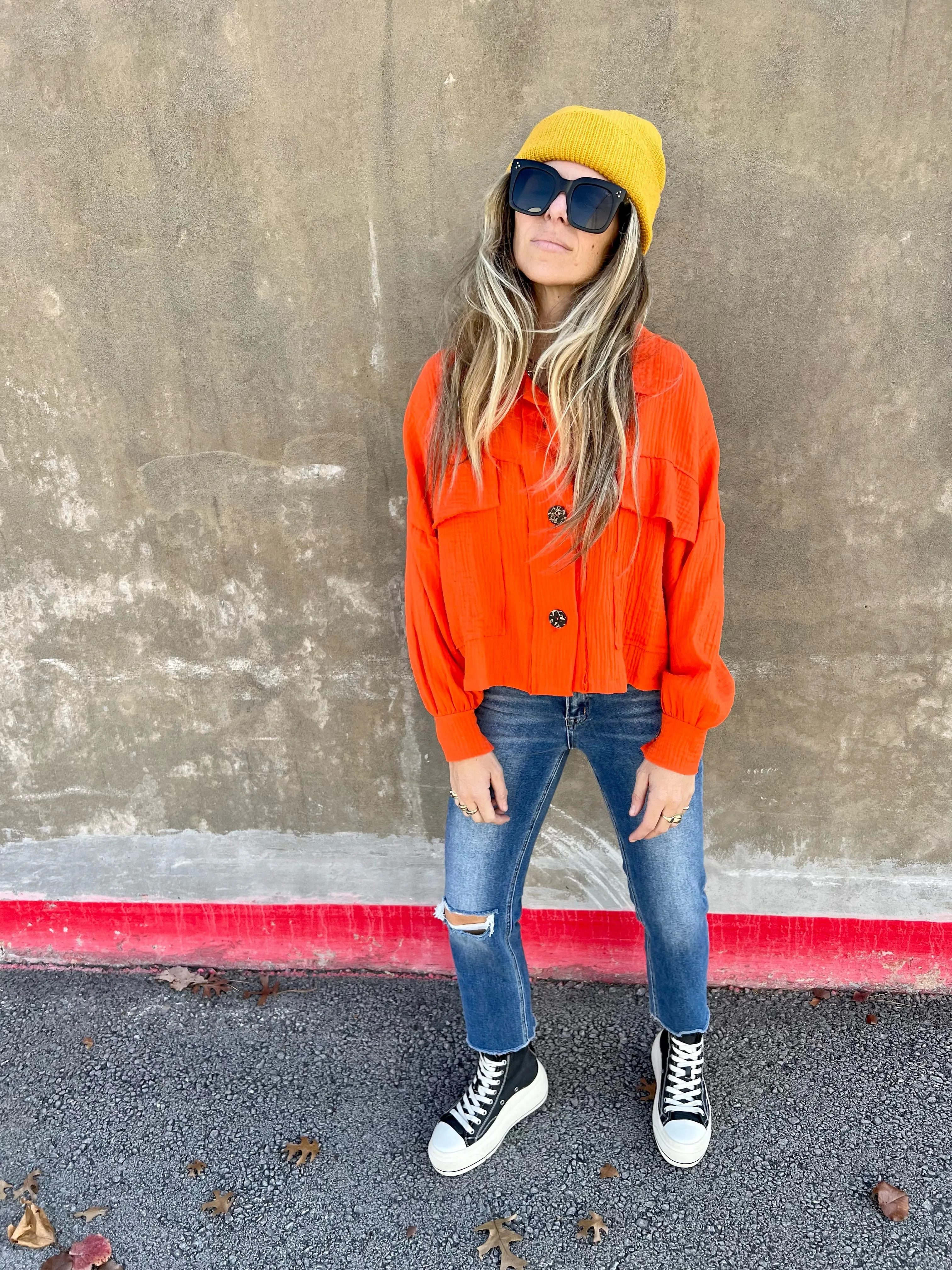 James Cropped Shirt Jacket