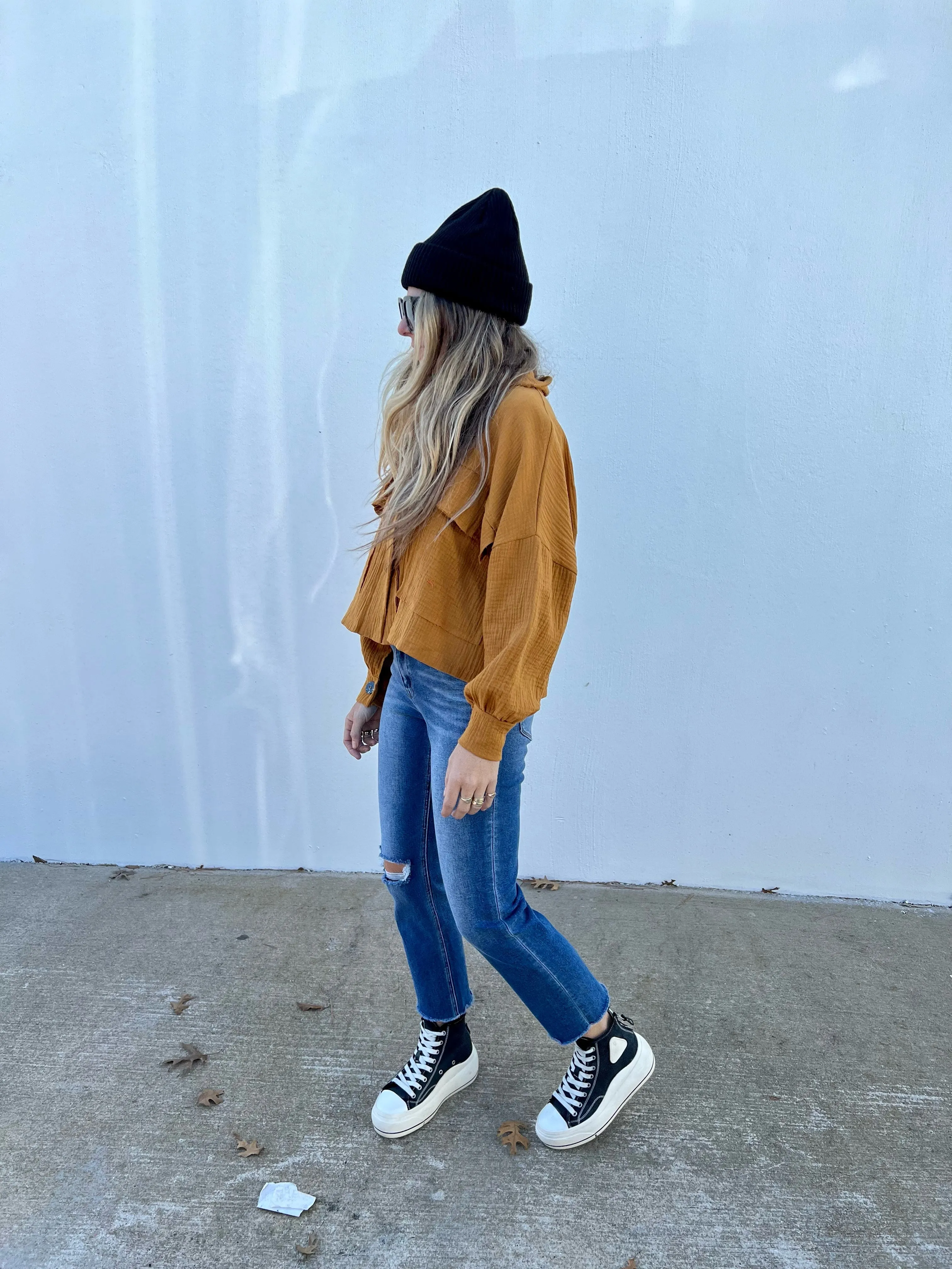 James Cropped Shirt Jacket