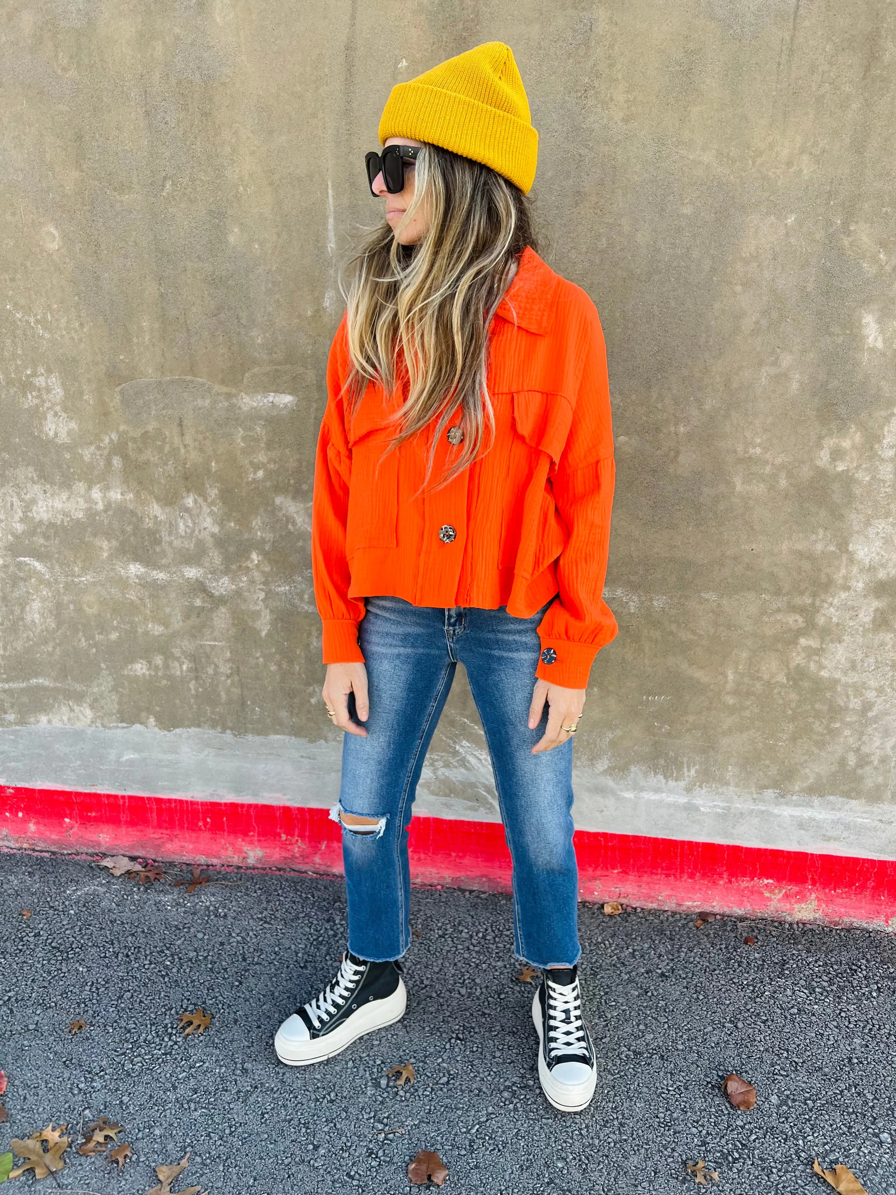 James Cropped Shirt Jacket