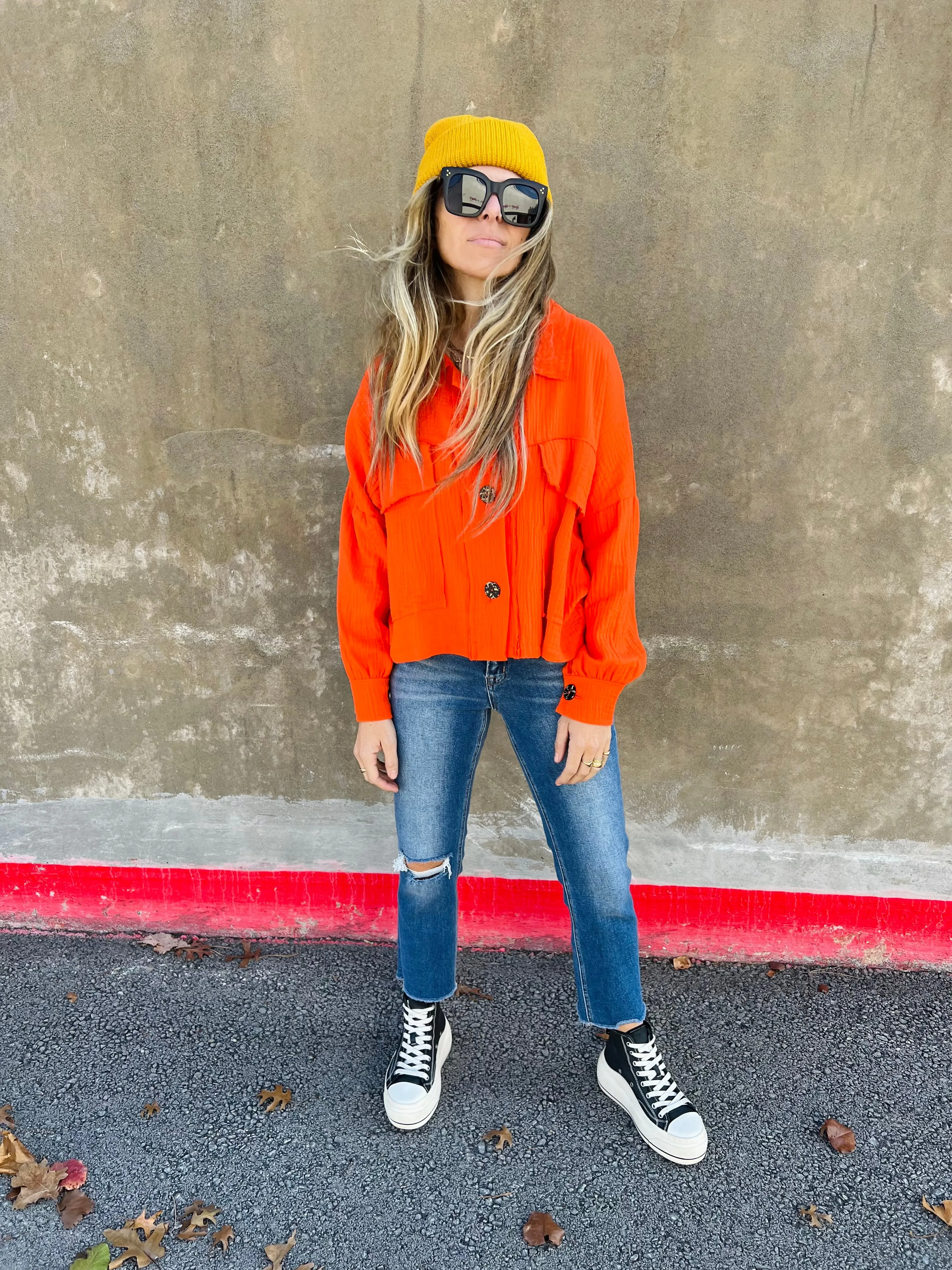 James Cropped Shirt Jacket