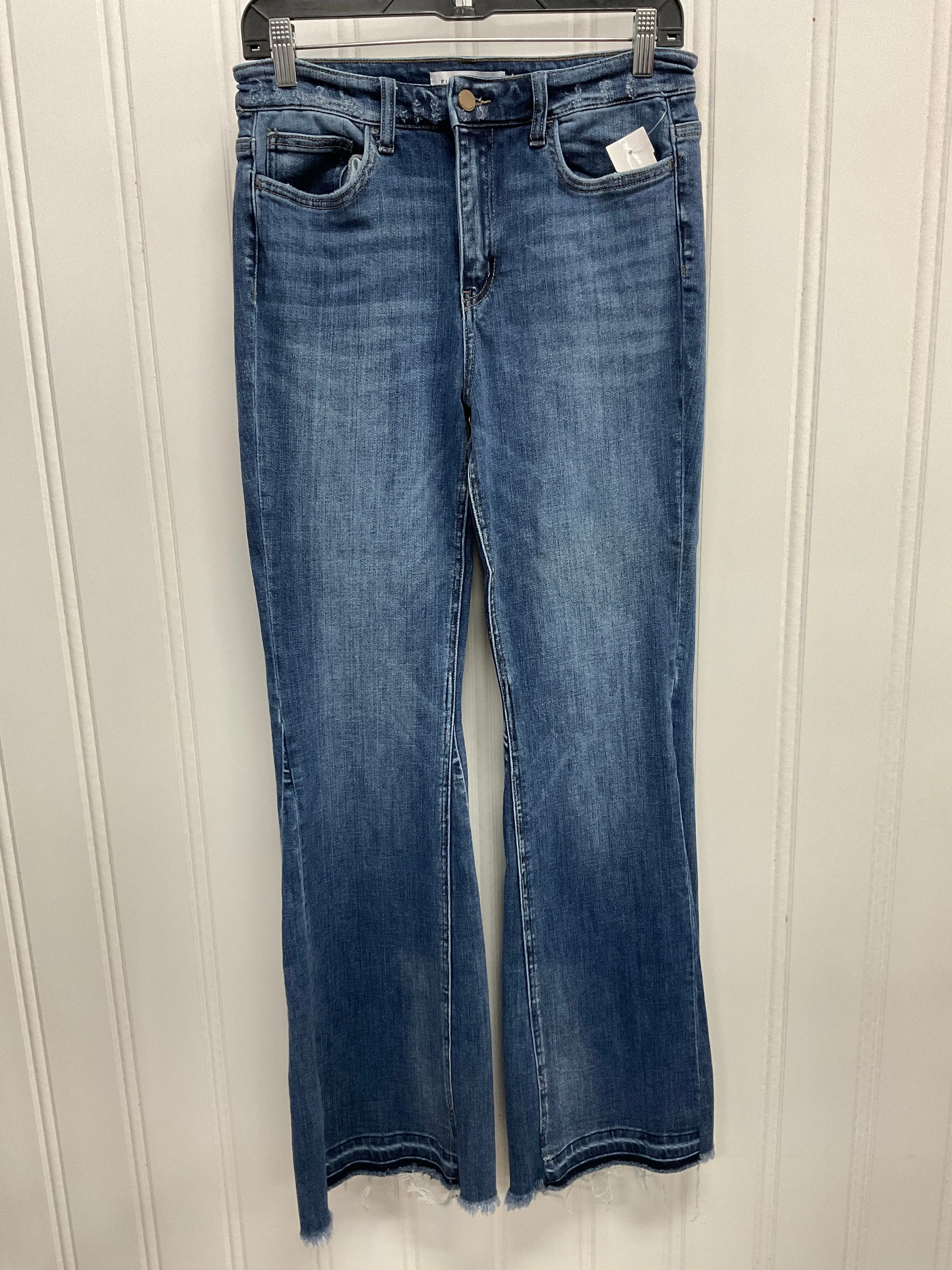 Jeans Flared By Flying Monkey In Blue Denim, Size:8
