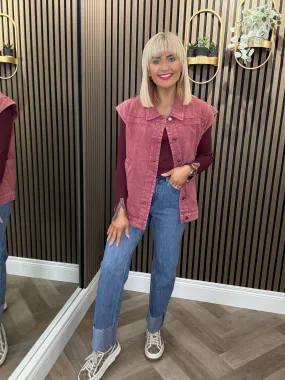 Lana Turn-Up Jeans Medium Denim