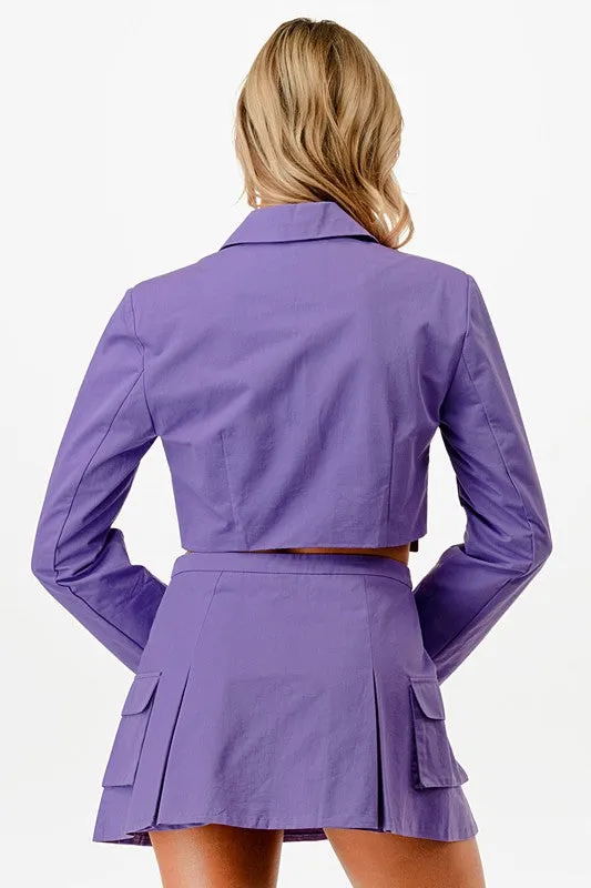 Lavender Crop Blazer