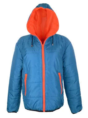 Lightweight Zipped Hooded Puffer Jacket