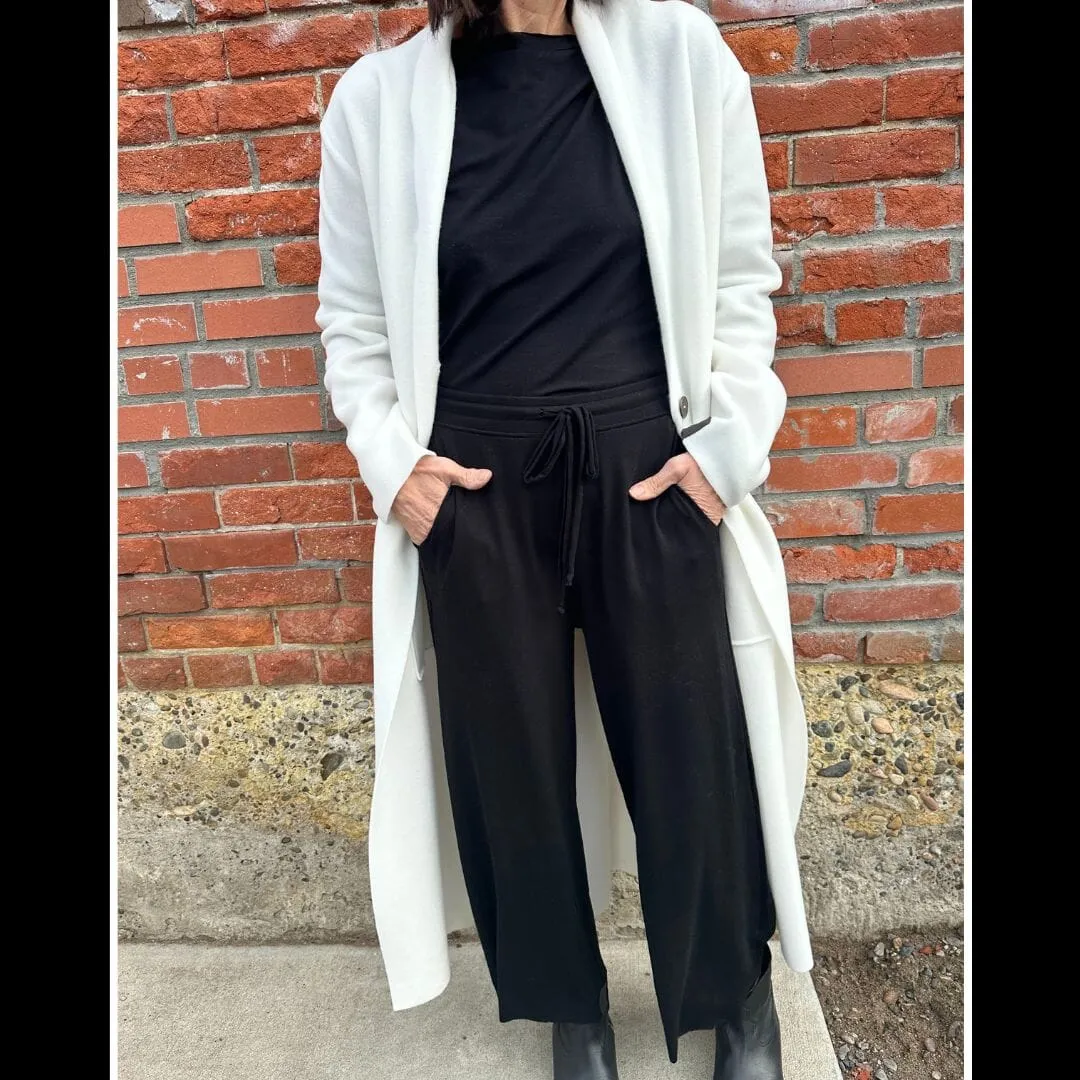 Long Fleece Cardigan/Duster - Henriette Steffensen - Off White - 7162W