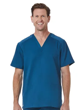 Maevn Men back Mesh Panel 3-Pocket V-Neck Top