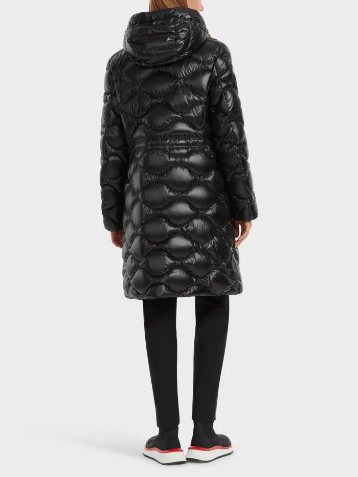 Marc Cain Sports Black Quilted Coat With Hood VS 11.06 W43 COL 900