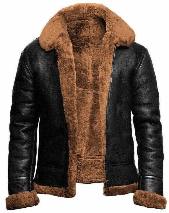 Men's Fleece-Lined Lapel Jacket