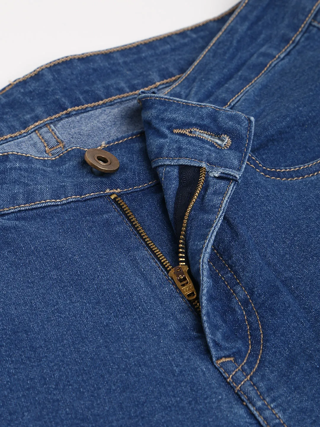Men's Medium Indigo Slim Fit Mid Rise Denim Jeans