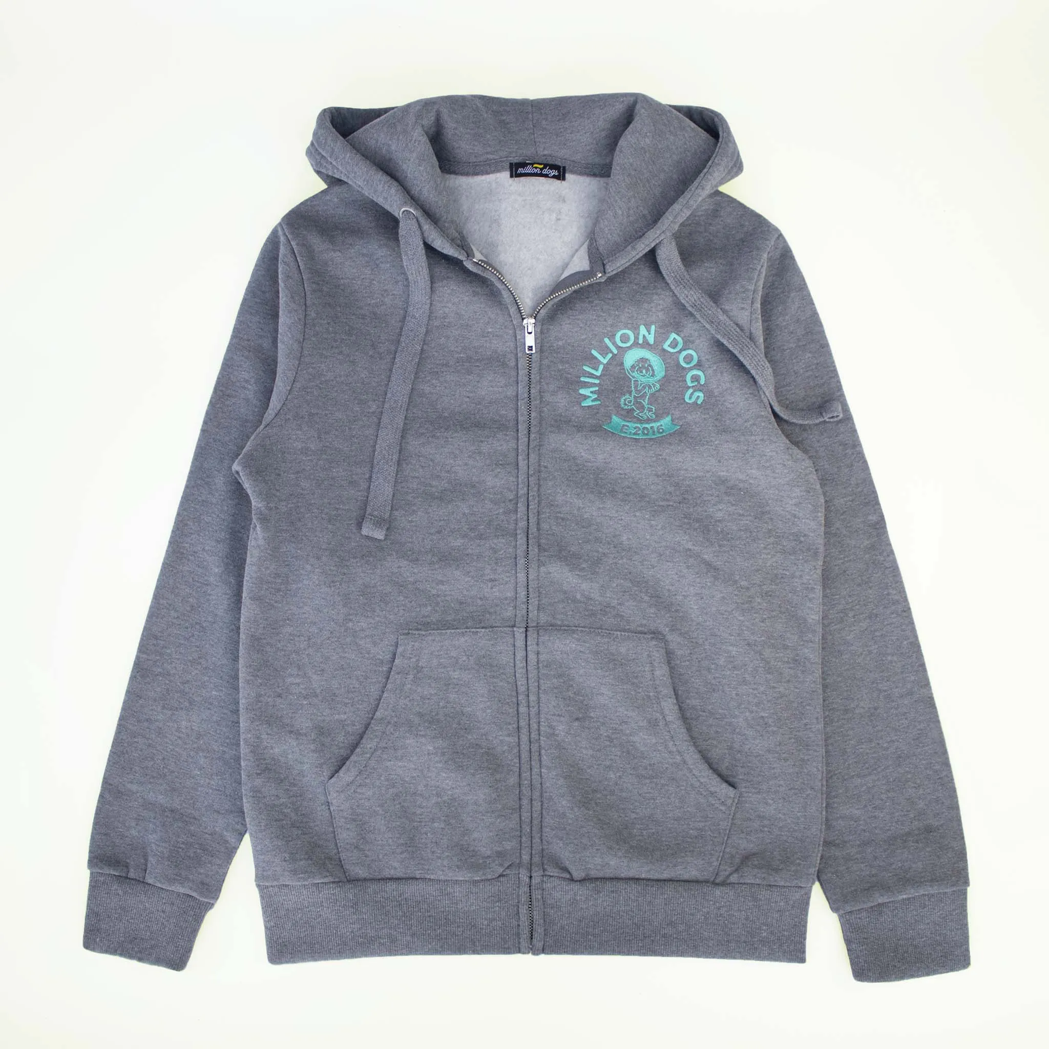 Men's Standard Fit Charcoal Fleece Zip-Up Jacket