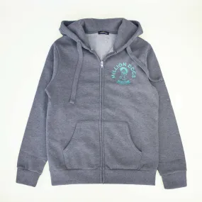 Men's Standard Fit Charcoal Fleece Zip-Up Jacket