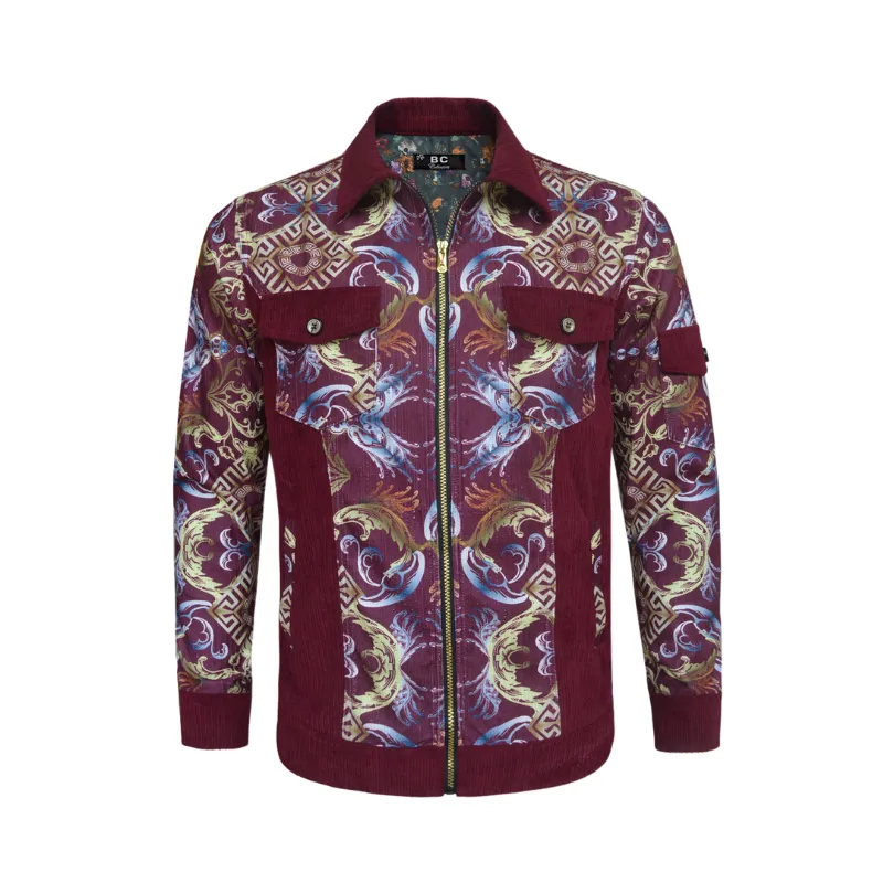 Men's Track Suit Set Burgundy CJ003