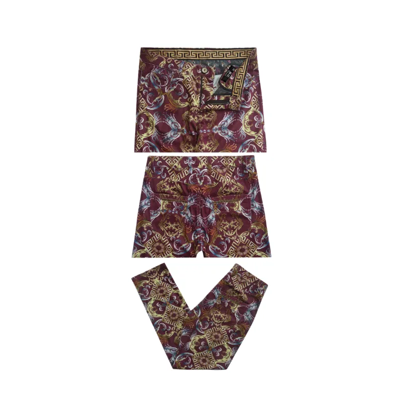 Men's Track Suit Set Burgundy CJ003