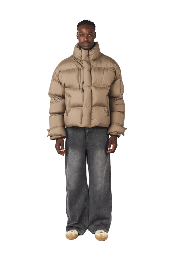 Mud Brown Puffer Jacket