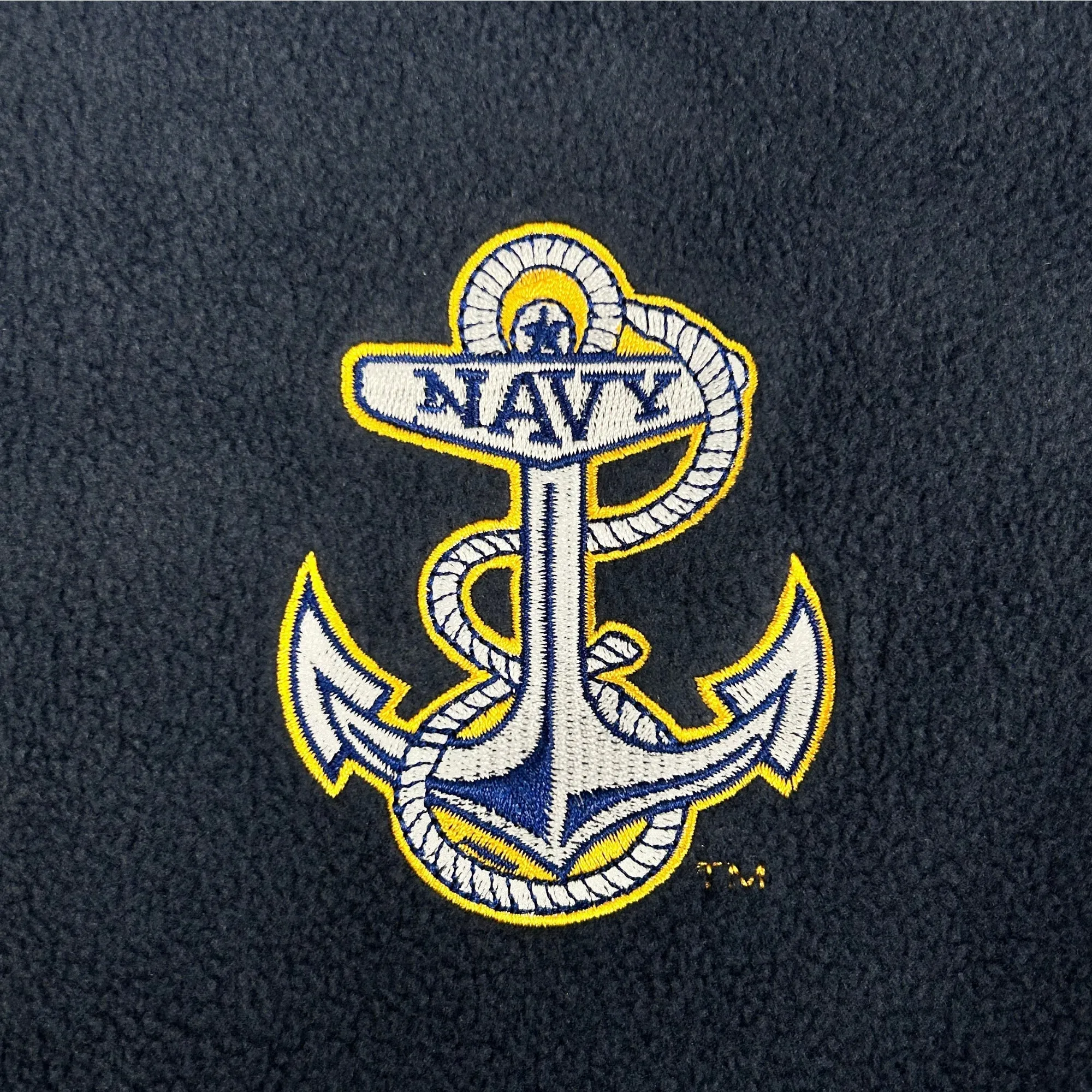 Navy Anchor Solid Full Zip Fleece Jacket (Navy)