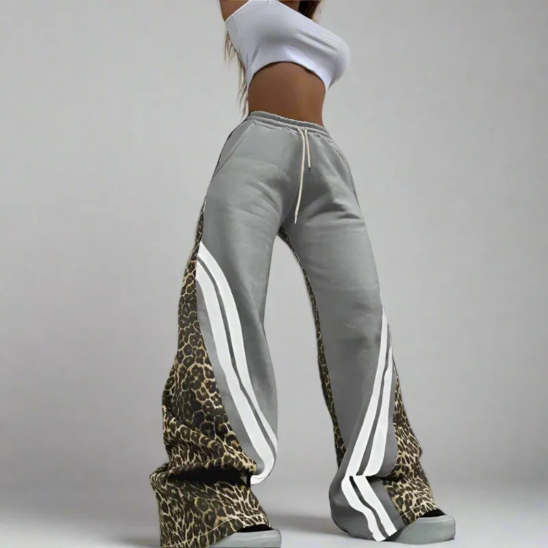 Neutral Cheetah Strip Sweatpants