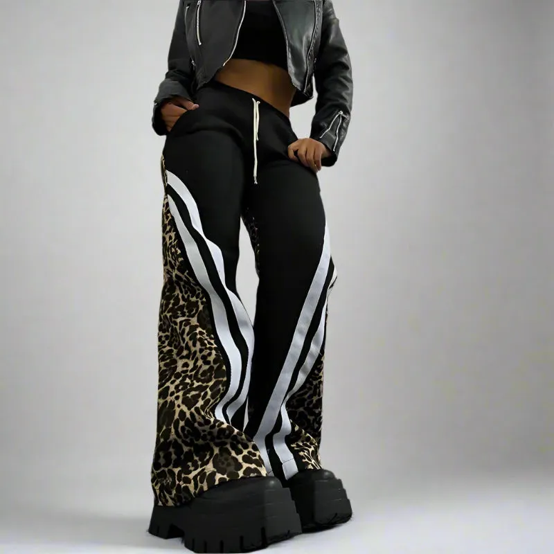 Neutral Cheetah Strip Sweatpants