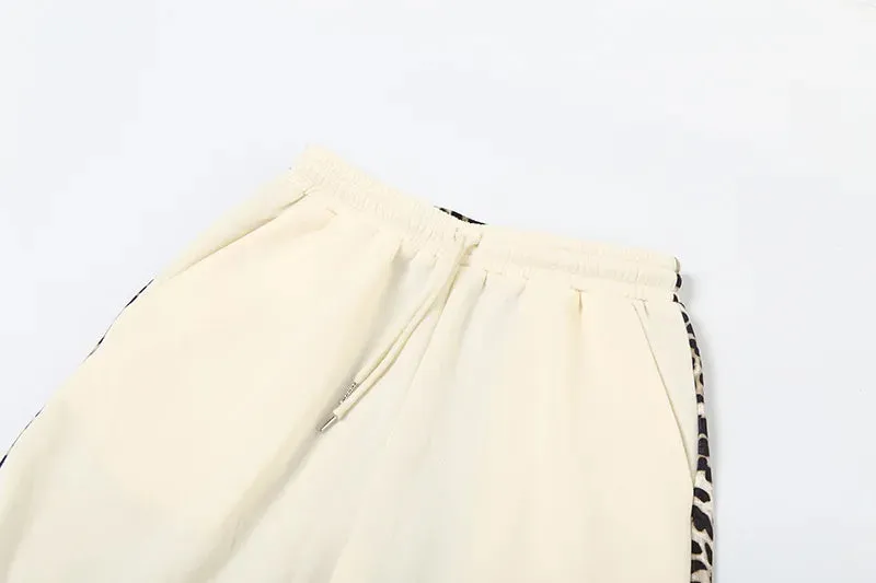 Neutral Cheetah Strip Sweatpants