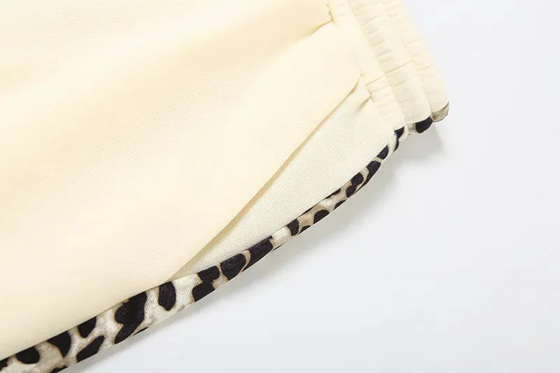Neutral Cheetah Strip Sweatpants
