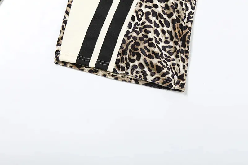 Neutral Cheetah Strip Sweatpants