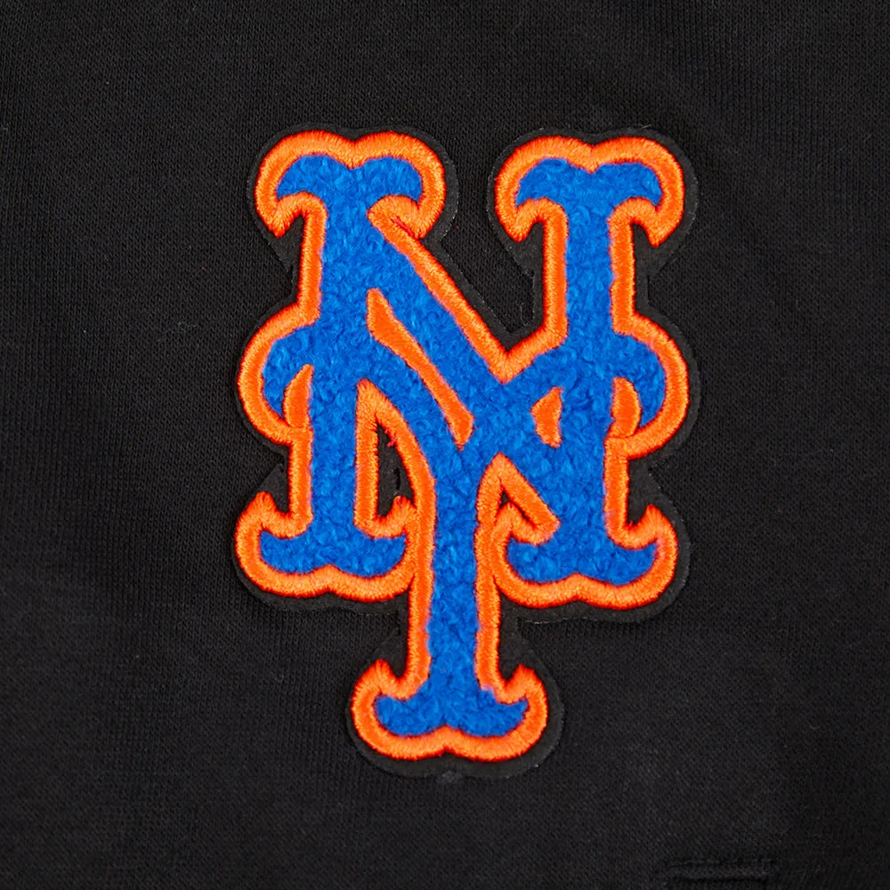 NEW YORK METS CLASSIC LITTLE GIRLS FLC FZ HOODIE (BLACK)
