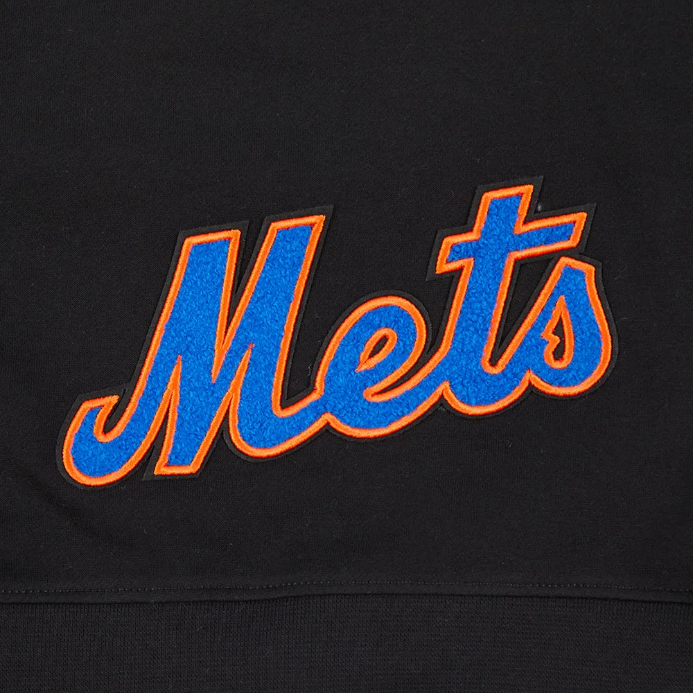 NEW YORK METS CLASSIC LITTLE GIRLS FLC FZ HOODIE (BLACK)
