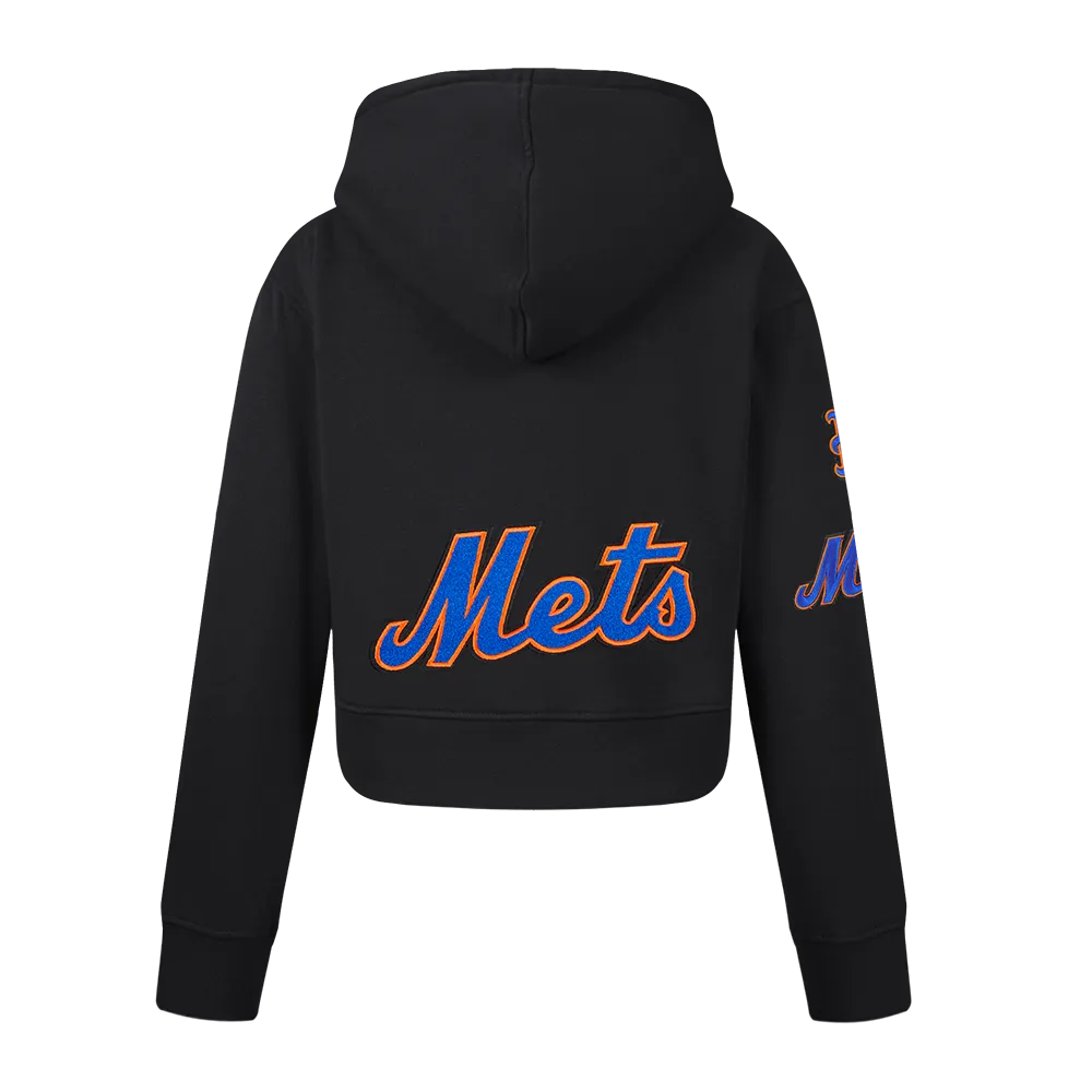NEW YORK METS CLASSIC LITTLE GIRLS FLC FZ HOODIE (BLACK)