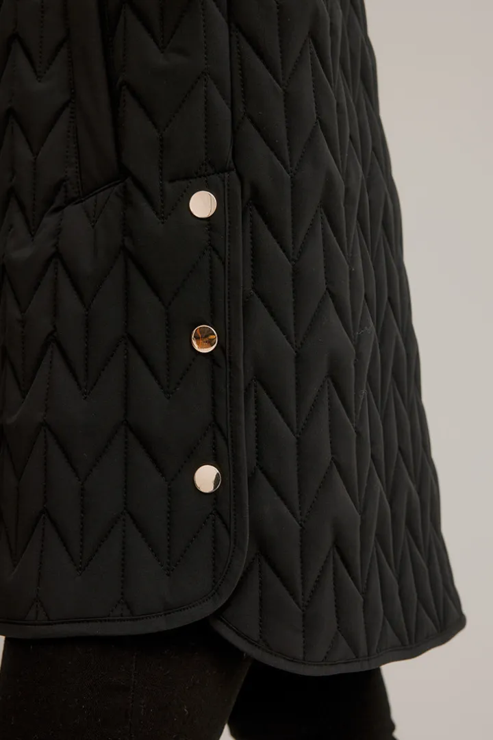 Nikki Quilted Stretch Relaxed Fit Coat