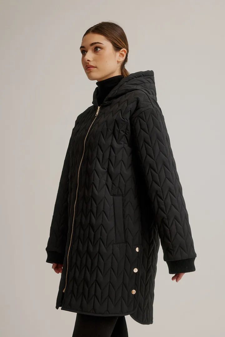 Nikki Quilted Stretch Relaxed Fit Coat