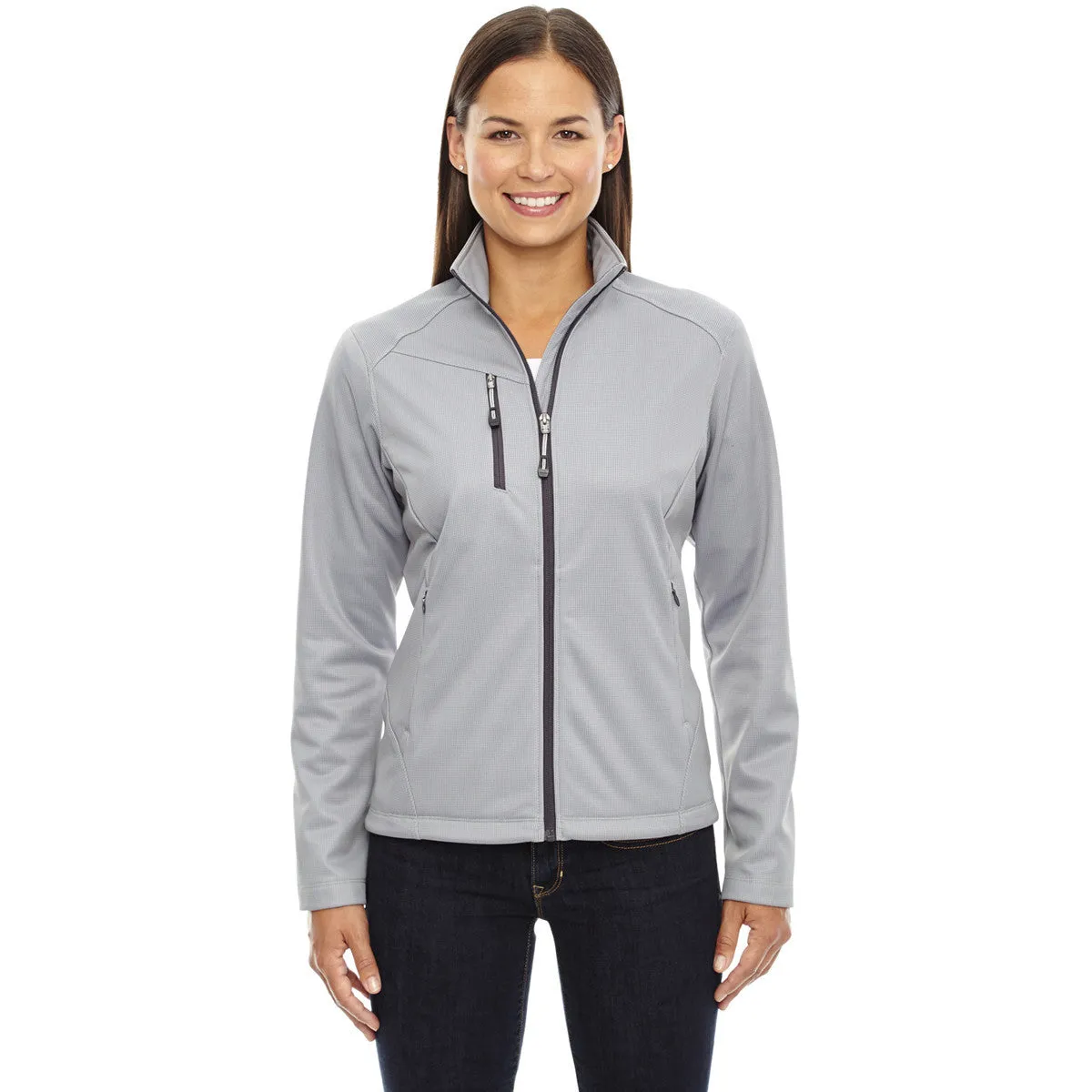 North End Women's Platinum Trace Printed Fleece Jacket