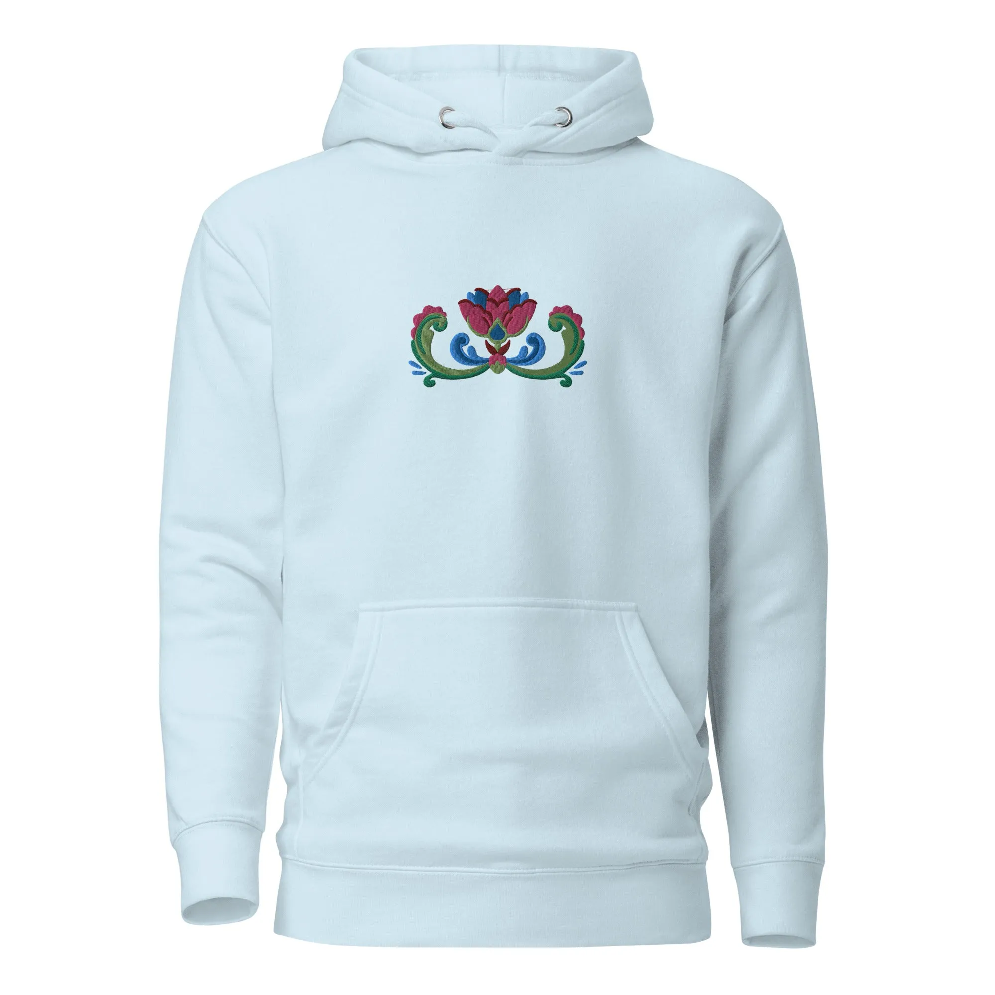 Norwegian Rosemaling Embroidered Hoodie