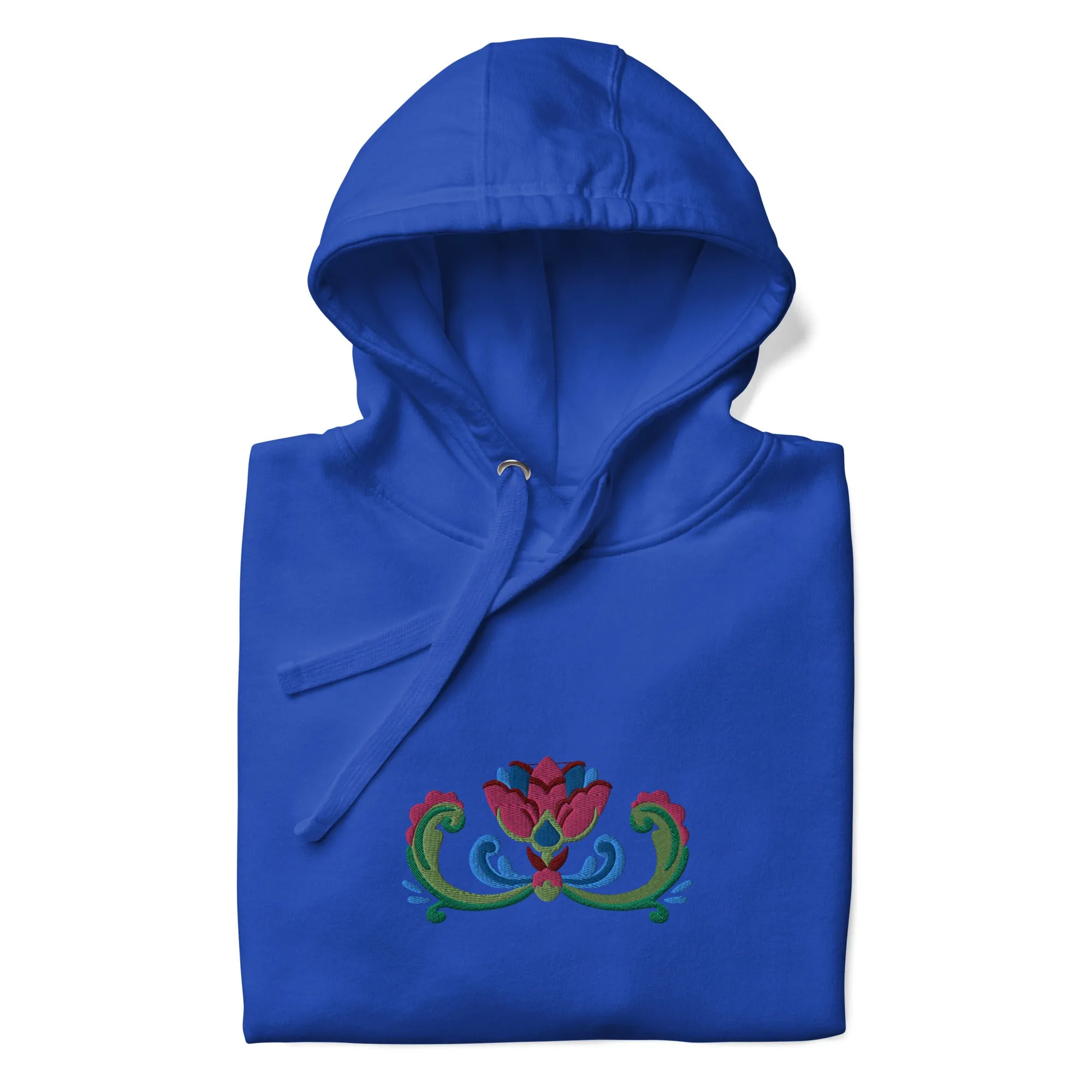 Norwegian Rosemaling Embroidered Hoodie