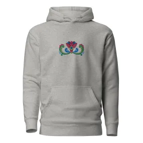 Norwegian Rosemaling Embroidered Hoodie