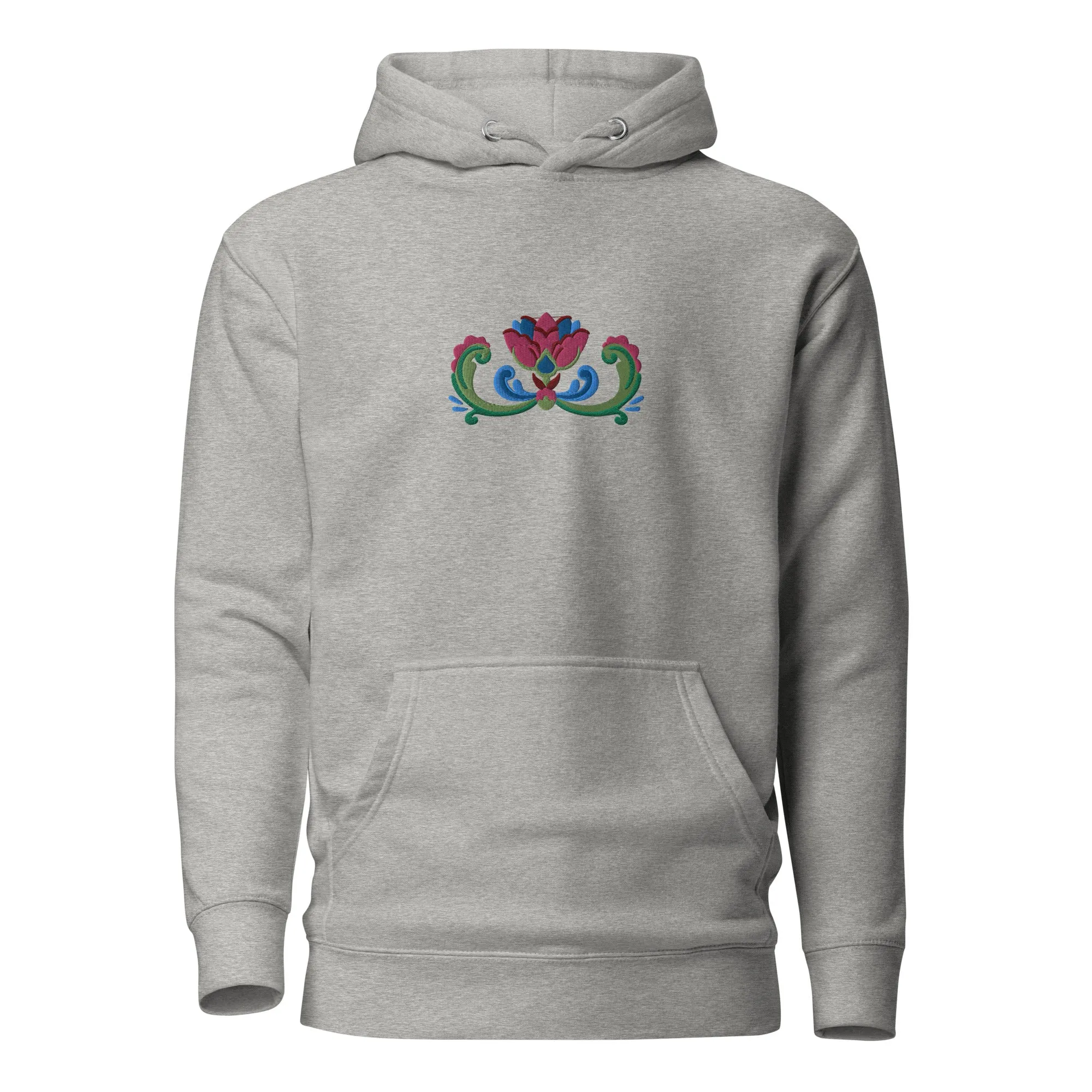 Norwegian Rosemaling Embroidered Hoodie