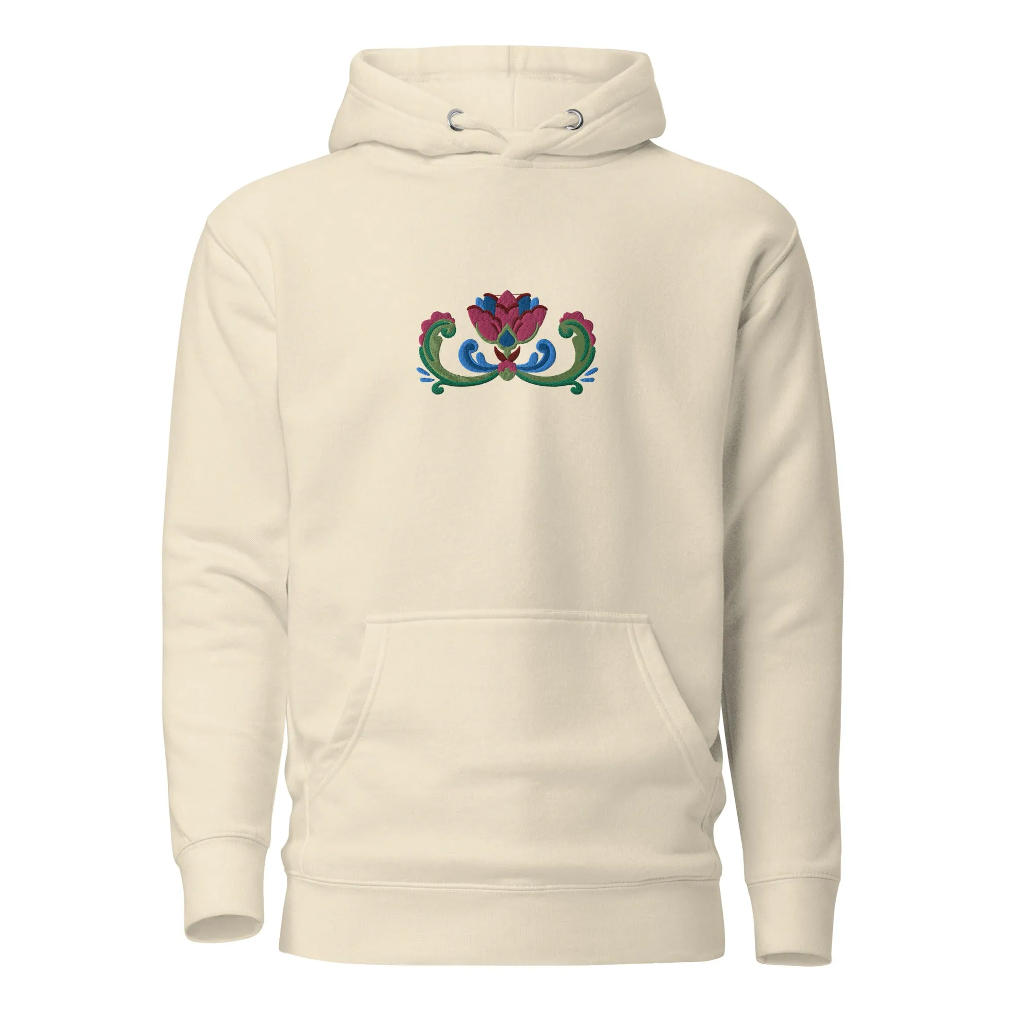 Norwegian Rosemaling Embroidered Hoodie