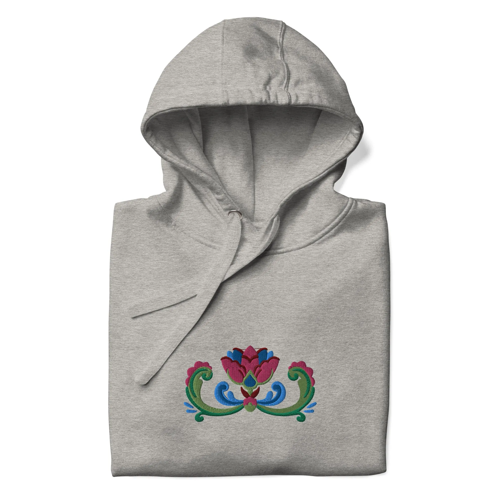 Norwegian Rosemaling Embroidered Hoodie