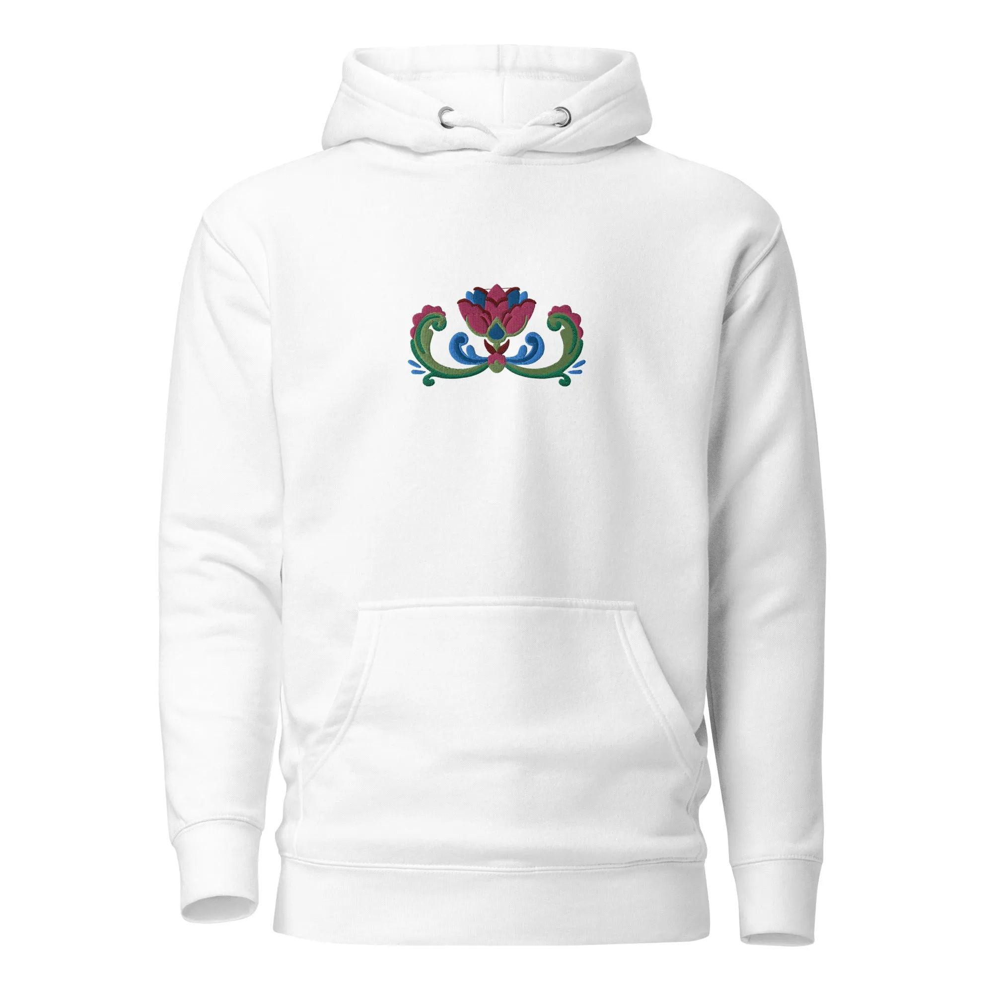 Norwegian Rosemaling Embroidered Hoodie