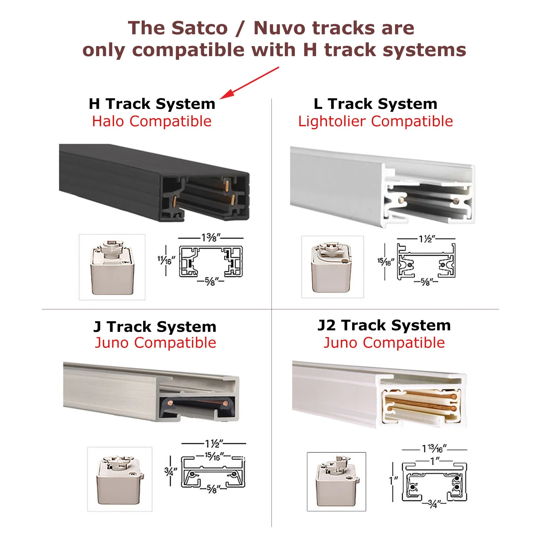 Nuvo 4 Feet Brush Nickel Track Line for lighting track heads