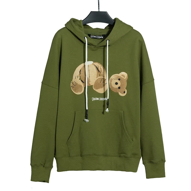 Palm Angels Hoodie Embroidered Hoodie Men and Women Loose