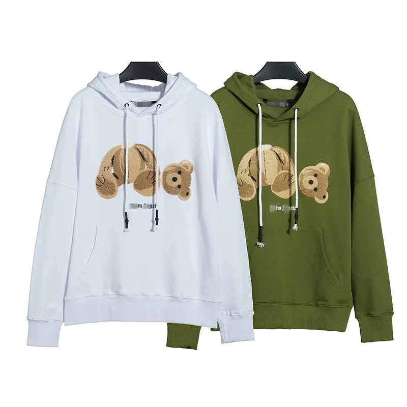Palm Angels Hoodie Embroidered Hoodie Men and Women Loose