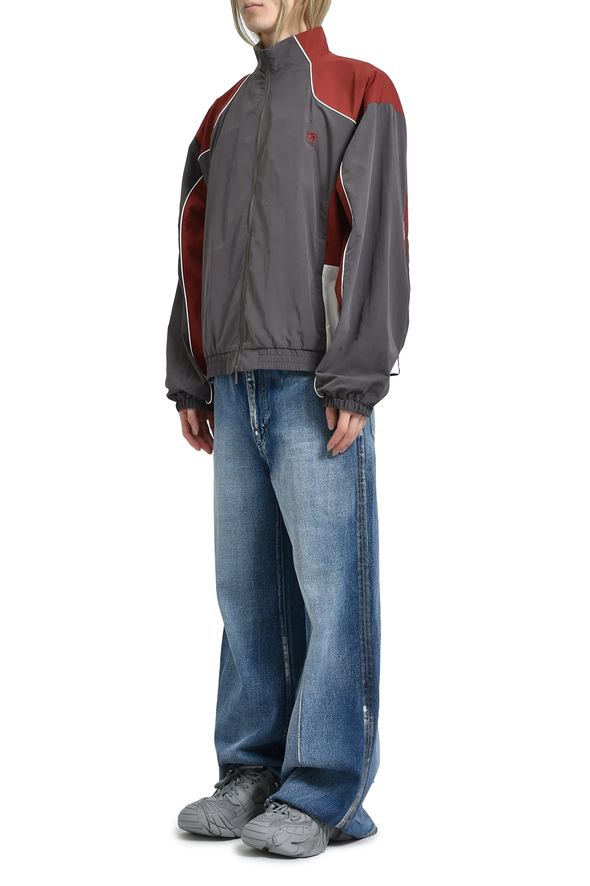 PANELED TRACK JACKET / GRY