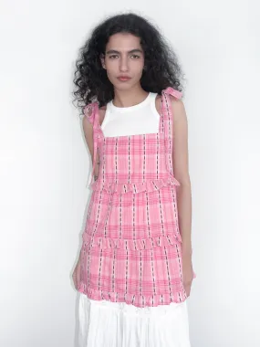 Pink Ruffled Striped Cami Top