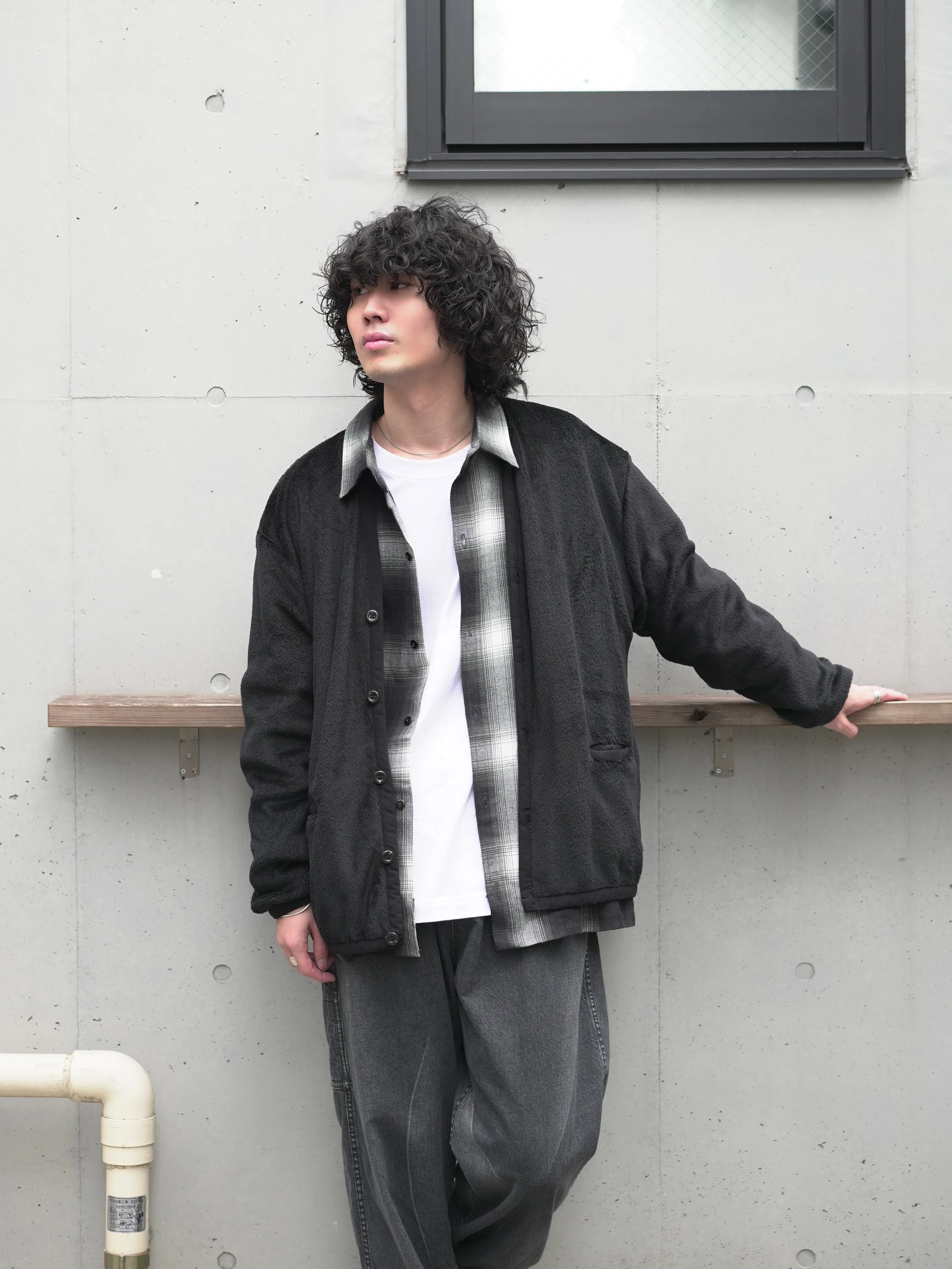 Polartec® Fleece Cardigan - BLACK