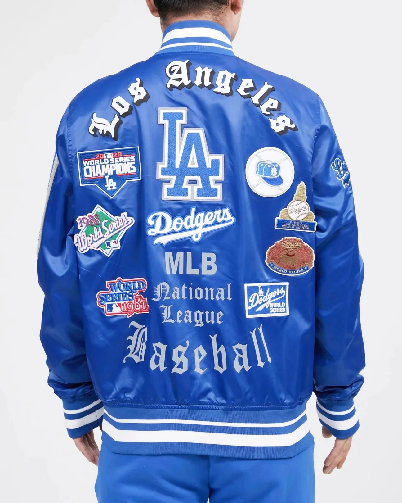 Pro Standard Jacket - Los Angeles Dodgers- Old English Stains - Blue - LLD633531